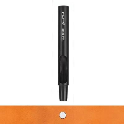 WUTA PVD Coated Leather Hole Punch, High-Carbon Steel Precision Round Punches for Belt & Watch Strap Making, Rust-Resistant Sharp Edge Craft Tools (1pc 8mm Hole Punch)