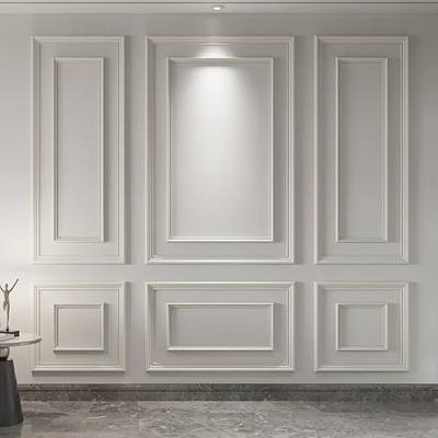 Art3d Premade Bilinear Frame Accent Molding Set, Pre-Cut Decorative Wainscoting Panel for Home Décor, Ready-to-Assemble Glue-On Wall Trim for Living Room Bedroom Corridor, 6 Separate Bilinear Frame