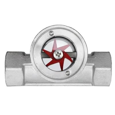 Antrader 3/4"NPT Female 304 Stainless Window Sight Glass Flow Indicator | Water Flow Indicator with Plastic Impeller for Agriculture,Residential Water Supply,Industrial