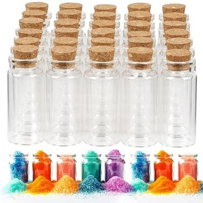 30PCS Spell Jars, Mini Jars, Mini Glass Bottles Glass Vials Potion Bottles | Small Glass Bottles with Cork, Message in a Bottle for Party, Art Crafts, DIY Projects, Wedding Favors (10ML)