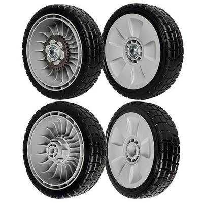 Lawn Mower Drive Wheels Set - 2 Rear Wheels 42710-VE2-M02ZE & 2 Front Wheels 44710-VL0-L02ZB - Compatible with H onda HRR216 HRS216 HRT216 Walk-behind Lawn Mower - Pack of 4