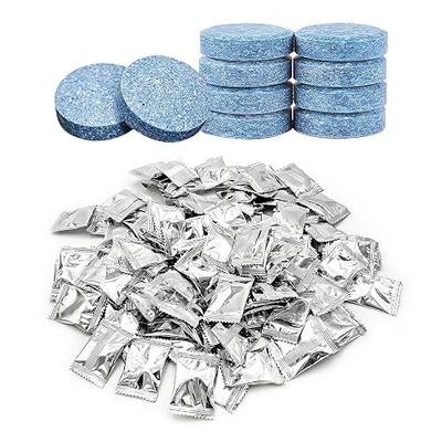 100 PCS Car Windshield Washer Fluid Tablets, Auto Window Glass Concentrated Tablets Cleaner for Clear Vision, Vehicle Windshield Wiper Fluid Cleaning Solid Effervescent