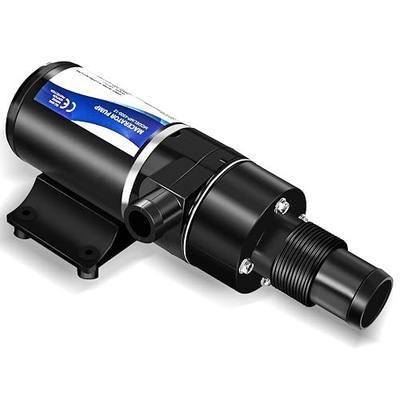 12V Macerator Pump Compatible with Jabsco 18590-2092 12GPM DC Macerator Pump for RV Waste Self Priming Run Dry Protection and Waste Evacuation for Boat Yacht, Toilet, Kitchen