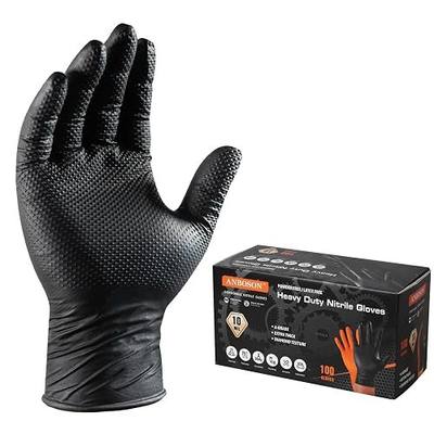 ANBOSON 10 Mil Heavy Duty Diamond Texture Nitrile Gloves, X-Large, 100 Ct | 10 Mil Diamond Grip, Heavy Duty Protection, Industrial Work, Automotive Repair, Mechanics, Equipment Maintenance, Secure Grip