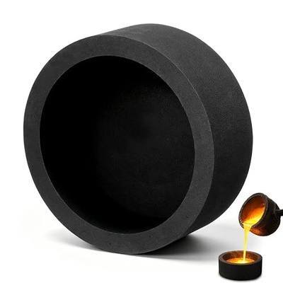 Operitacx Graphite Ingot Mold 3.14 Inch Round Graphite Mold for Metal Casting Melting Furnace for Smelting Jewelry Casting Refining Gold Silver Copper Aluminum
