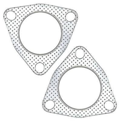 2.5 Inch Exhaust Gasket 3-Bolt 63.2mm Muffler Flange Header High Temperature w/Fire Ring Replacement 2 Pcs