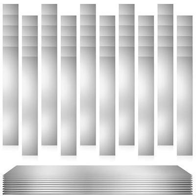 50 Pcs Shim Stock Assortment, 1" Width x 6" Length | 304 Stainless Steel Metal Shims for Leveling, Gap Filler Trim Strip, DIY & Industrial Use (0.001"-0.01" Thickness)