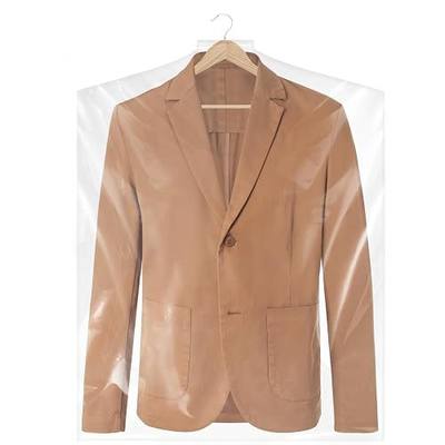 50 Pack 23.6"x40" Garment Bags for Hanging Clothes, Thick Clear Plastic Dry Cleaning Covers for Closet Storage & Travel