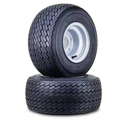 ROADGUIDER Golf Cart Tire Wheel 18X8.5-8 4PR w/ 5X4.5" PCD Silver Rim,SET 2 | Assembly with 5 Lugs on 4.5" PCD Rim