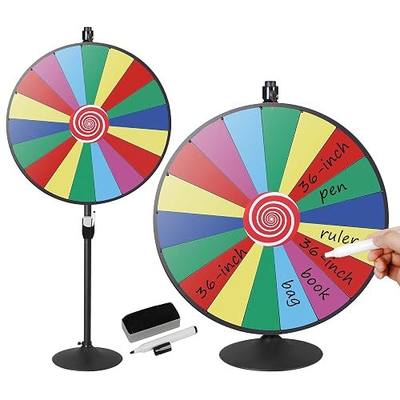 Nova Microdermabrasion 36-Inch Spinning Prize Wheel, Heavy-Duty Spinning Wheel with 18 Slots Spinning Wheel for Fortune Spinning Game Carnival & Tradeshow, Classic Series