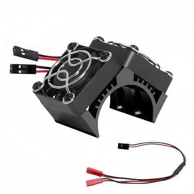 Dual 40mm RC Motor Cooling Fan 40-42mm Compatible with 1/7 1/8 Arrma Traxxas RC Car Fit 4068 4074 4082 4268 4274 Motors (Black)