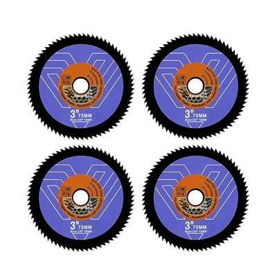3-Inch HSS Circular Saw Blade Set – 4-Piece Cutting Discs for Soft Metal Copper Aluminium Wood Plastic – Compatible with Angle Grinders and Circular Saws with a 3/8" (10mm) Arbor