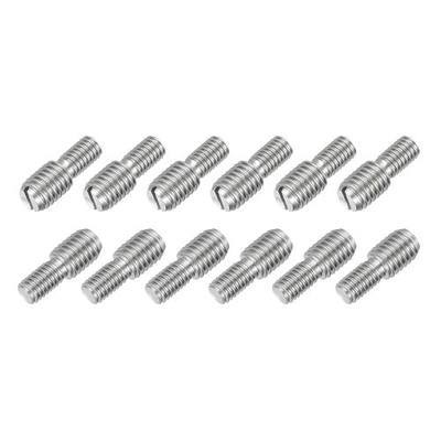 M6x10mm to M10x10mm Double End Threaded Stud Screw Reducing Bolt,304 Stainless Steel Thread Reducer Adapter for Furniture Fastener Welding, Hardware Connectors 12 Pack