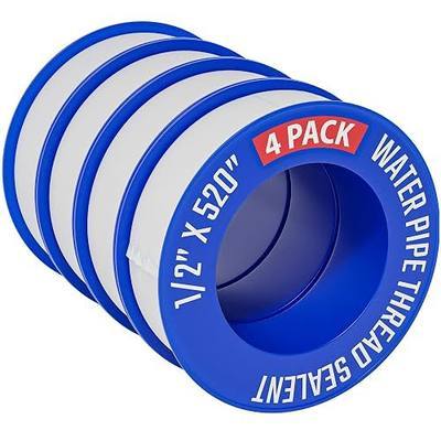 D-NYX Teflon Tape 4 Rolls 1/2 Inch(W) X 520 Inches(L) Teflon Duct Sealant Tape for Shower Head, Plumbing Thread Tapes, Water Pipe Sealing Plumbers PTFE Thread Seal, Pipe Dope Plumbers Accessories