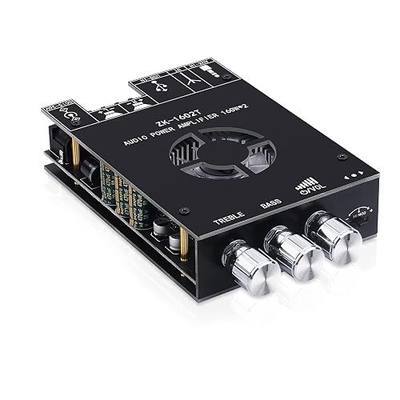 Audio Amplifier Board, ZK-1602T Bluetooth 5.0 Power Amp for Home Speakers 2.0 Channel 160W+160W Stereo Mini Amplifier Module TDA7498E Chip W/TB, USB, AUX, DC 15-36V