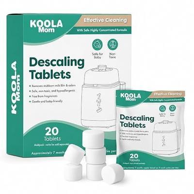 Descaling Tablets for Bottle Washer & Warmers (20 Count) - Descaler Tablets, Removes Limescale Milk Residue & Mineral Buildup Compatible with Momcozy, Baby Breeza, Grownsy & All Bottle Washers