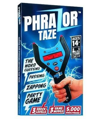 PhraZor Taze - Electric Shock Word Guessing Party Game with Cheat Detector | Features 3 shock levels, 3 play modes, and 5,000+ words/phrases for teens, adults, and family game nights.