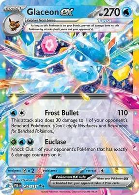 Pokemon - Glaceon ex 026/131 – Prismatic Evolutions – Double Rare – Foil Single Card