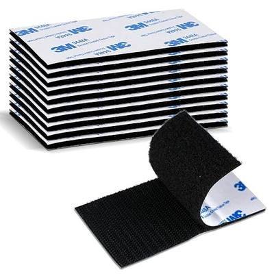 2''×4'' 10 Pairs Hook and Loop Pads with 3M 9448A Self Adhesive | Interlocking Strip Picture Hanging Strips Fastener Rug Gripper Double Sided Carpet Tape for Indoors Outdoors Home and Office