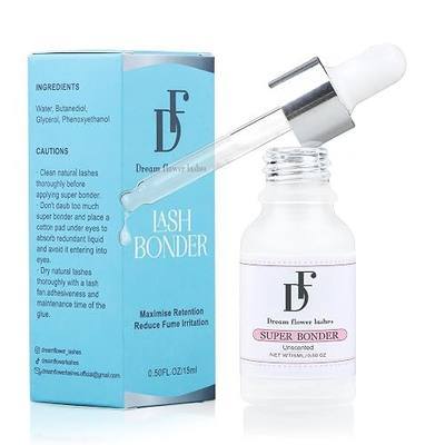 Lash Bonder for Eyelash Extensions Super Bonder for Lashes Extensions Glue Accelerator Adhesive Companion Waterproof Lash Bond Sealant Reduce Fumes 15ml-Blue Unscented