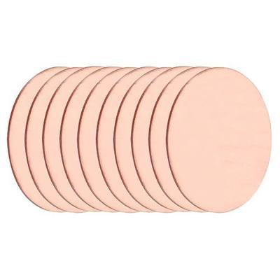 MECCANIXITY 10 Pcs Round Copper Plate, 20mm (0.79") Dia Pure Copper Sheets, 0.5mm(0.02") T2 Pure Copper Plates for Crafts, DIY, Electrical Repairs, Industrial Use