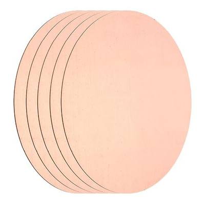MECCANIXITY 5 Pcs Round Copper Plate, 80mm (3.15") Dia Pure Copper Sheets, 0.8mm(0.03") T2 Pure Copper Plates for Crafts, DIY, Electrical Repairs, Industrial Use