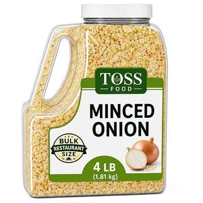 TOSS Minced Onion, Dehydrated, 4 LB Bulk for Cooking & Baking | Bulk, Dehydrated Dried Onions Chopped,Great for Soups, Stews, and Seasoning