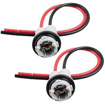 RED WOLF T15 912 921 Bulb Socket W16W Harness Pigtail Taillight Wire Turn Signal Wiring Brake Lamp Adapter Side Marker Light Cable Replacement Connector Universal for Chevy Toyota Hyundai Subaru 2PCS