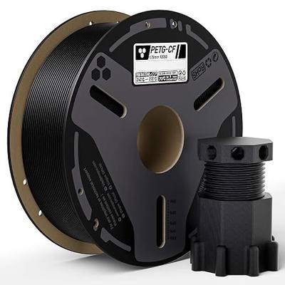 ELEGOO Carbon Fiber PETG Filament 1.75 mm Black 1KG, High Strength & Rigidity PETG-CF 3D Printing Filament, Abrasion Resistance for Functional Parts, 1KG(2.2lbs) Spool Fits for Most FDM 3D Printers
