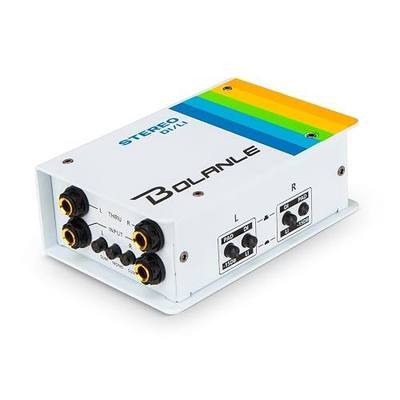 Bolanle Passive Dual Channel DI/LI Box Direct Box Line Isolator, Stereo/Mono Switch for Guitar Bass Keyboard, 1/4 Input XLR Balanced Output, 15dB PAD, GND Lift, THRU Output for Studio Stage Live