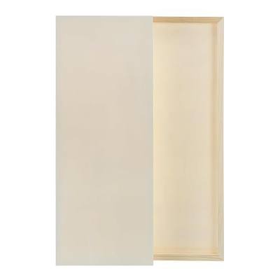 MECCANIXITY 6 Pack Wood Canvas Boards, 8x20 Inch Art Canvases Square Unfinished Wood Panel for Painting, Crafts, DIY Projects, Pouring Art