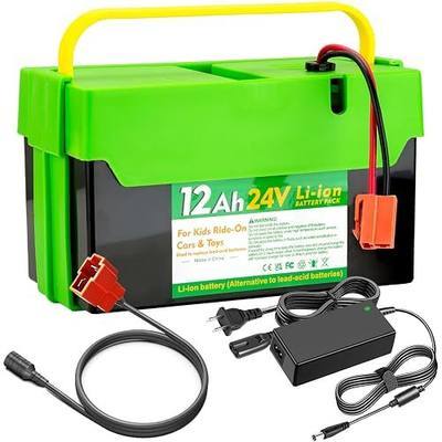 24V 12Ah Li-ion Battery for Best Car Ride on Cars Thunder UTV for 24V Kids Ride-on Cars&Toys Longer Lasting and Lighter Than Lead-Acid, Replacement Battery with 1A Charger