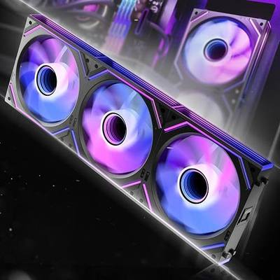 AsiaHorse Dawn Pro 120mm Case Fan, ARGB PWM 1850RPM / 68CFM Airflow, Forward & Reverse Blade Design, Low Noise, Precision HDB Bearings High Performance Unit PC Fan Modular Daisy Chain