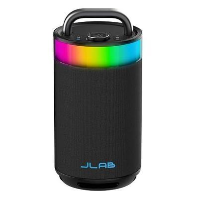 JLab, Epic Party, Portable Bluetooth Speaker, 360-Degree Sound, RGB LED Lighting, Black