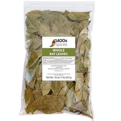 1lb Bay Leaves Semi Selected, Whole & Broken Dried Leaf, Hojas de Laurel | Bulk Food Service