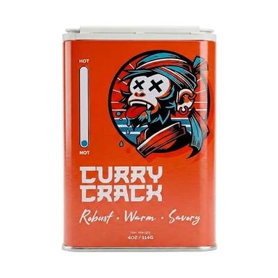 Curry Crack Spice – Golden Curry Seasoning Blend with Turmeric, Cumin, Coriander, Fenugreek & Aromatic Spices – Spicy, Warm Rub for Veggies, Chicken, – 4 oz