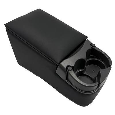 Black Universal Truck Bench Seat Console with Cup Holders