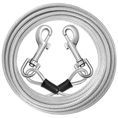 jenico Dog Tie Out Cable: 10ft Dog Leads for Yard Heavy Duty for Small Dogs | Reflective Outdoor Chain Leash - Chew Proof for Small Large Dogs Up to 125lbs