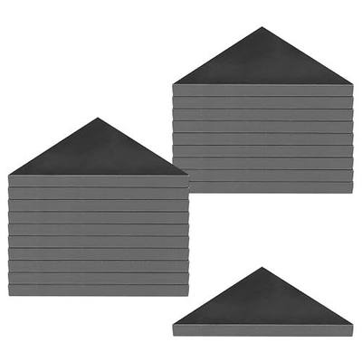 20 PCS Weld On Steel Triangle Gusset Plate, 2" x 2" x 1/4" | Plain Finish