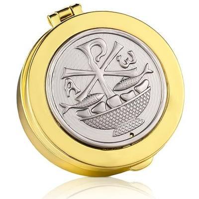 Weysat Pyx for Communion Host Catholic Polished,Fish
