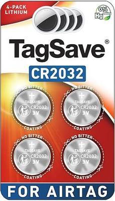 Replacement Batteries for Apple AirTag, Perfectly Fits AirTag, No Bitter Coating, OEM CR2032 Battery (Pack of 4)