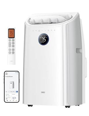 DREO Portable Air Conditioner 515S, 12000 BTU ASHRAE (8000 BTU DOE) Smart AC Unit for Bedroom with Drainage-free Cooling, Fan&Dehumidifier 3 in 1, APP/Voice/Remote, Quiet Standing AC for Room Indoors