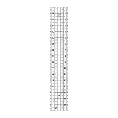 Headley Tools Sewing Ruler,Quilting Ruler (3"x 17"), Fabric Ruler with 45- Angle Indicator, Acrylic Ruler for Sewing and Quilting, Sewing rulers and Guides for Fabric Cutting Clear/Black