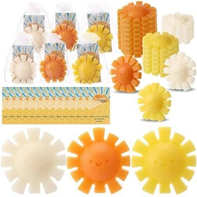 Leelosp 30 Sets Here Comes the Son Baby Shower Favors Sun Soaps Sun Handmade Scented Soap with Thank You Cards and Bags for Guests Baby Shower Game Prize Party Supplies Return Gifts