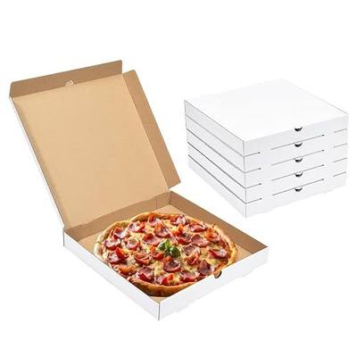 JJO 14X14X2 Inch 10 Pack Corrugated Pizza Boxes,Heavy Duty Cardboard Pizza Boxes,Disposable White Boxes for Cookie,Pies,Party Favors and Crafts