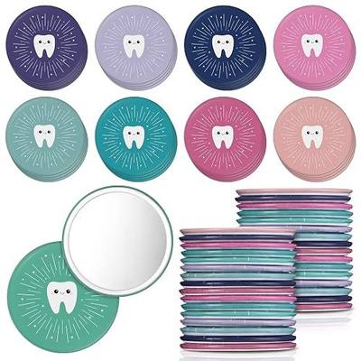 Geetery 54 Pcs Dental Assistant Gifts Bulk Tooth Compact Mirrors First Day of School Gift for Student Woman Office Staffs Assistants