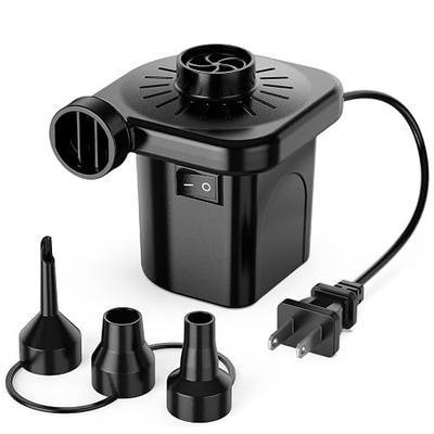 Electric Air Pump for Inflatables,Portable Quick-Fill Air Pump with 3 Nozzles,110-120V, Inflator & Deflator Pumps for Outdoor Camping, Air Mattress Beds,Boats,Inflatable Cushion,Couch,Pool Floats