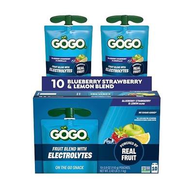 GOGO Active No Sugar Added Electrolytes Blueberry Strawberry, 10 Count