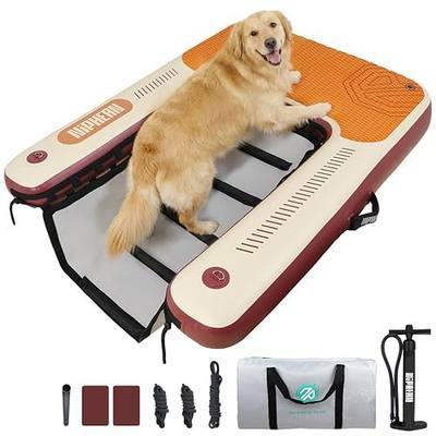 Niphean Dog Pool Ramp, Non-Slip Floating Dog Boat Ramp Up to 240 Pounds | Inflatable Dog Water Ramp for Pool, Boat, Dock & Lake, Safe & Durable Ladder for Large Pets to Easy Water Access