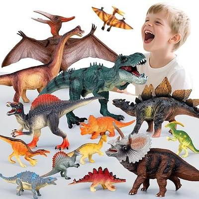 Drefirsa Dinosaur Toy for Kid 3-5 5-7, 14PCS Realistic Dinosaur Figure Set | 6Pcs Jumbo and 8Pcs Small Dinosaur, Educational Dino for Toddler Birthday Gift, Party Favor, Toy for 2 3 4 5 Year Old Boy